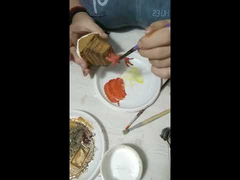 Видео: Елена Васько. Прямой эфир. Окрашивание домика бабы яги