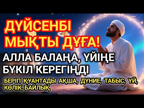 Видео: 🕋ДҮЙСЕНБІ күні ең құдіретті дұға! Алла тілегіңді және балаңа жақсылық нәсіп етсін, иншаАлла