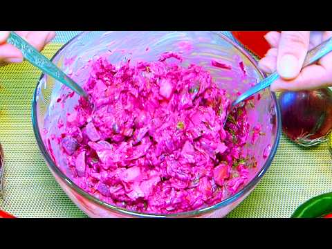 Видео: Всего 2 Ингредиента! Съедят за минуту! Закуска из 90-х из свеклы.  Такая была на каждой гулянке.
