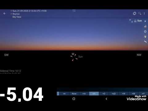 Видео: Движение солнца от -0,13° до - 18°