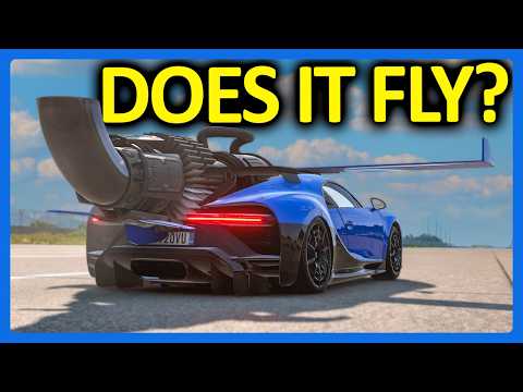 Видео: Я построил летающий Bugatti Chiron в BeamNG...