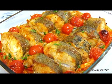 Видео: Рыба ХЕК в Духовке с Овощами. Как Вкусно Приготовить Рыбу. Вкусный Ужин. Рецепт.
