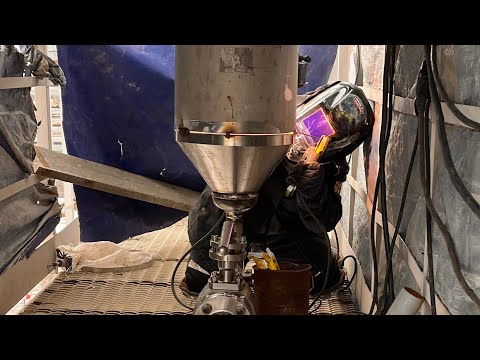 Видео: Горизонтальный стык нержавейки РДС под рентген.