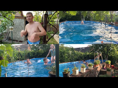 Видео: Мы купаться бассейн. Куча пчела. 05 и 08.06.2025 г