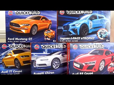 Видео: Изготовим 5 автомобилей серии Airfix Quick Build (комплект для сборки блочного типа) ♪