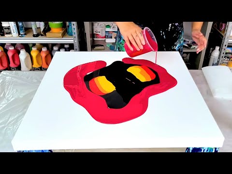 Видео: «Вспышка надежды» — великолепные огненные цвета с активатором Berry Cell — акриловая живопись