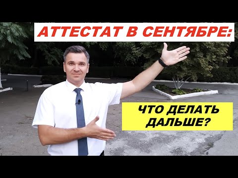 Видео: Получил аттестат в сентябре: что делать дальше?