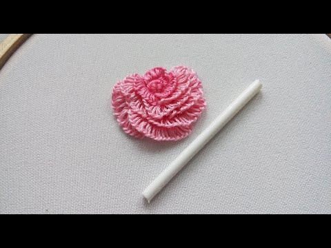 Видео: МК. Объемная вышивка. Ажурная роза. Volume embroidery. Openwork rose.
