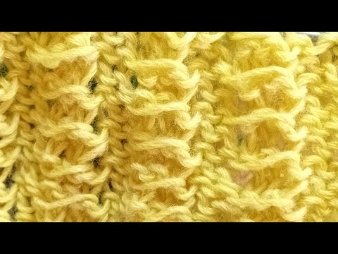 Видео: A dense, light, interesting pattern for sweaters and scarves. Плотный, интересный узор для свитеров.