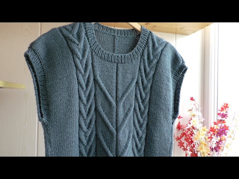 Видео: Жилет мужской. Краткое описание и схема узора.
