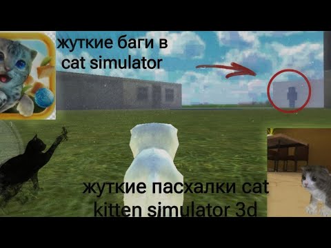 Видео: Cat kitten simulator Жуткие пасхалки (Подвал, чёрные силуэты) Cat simulator баги.