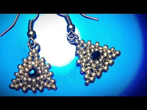 Видео: Серьги из бисера "Волшебные сапфиры". Beaded earrings " Magic sapphires"