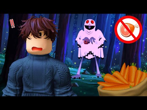 Видео: Стал ВЕГАНОМ в 99 ночей в лесу РОБЛОКС 🥕 Не ем МЯСО ❌