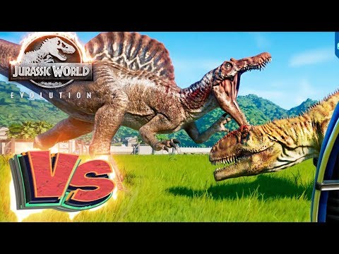 Видео: СПИНОЗАВР vs ГИГАНОТОЗАВР - Схватки Динозавров - Jurassic World EVOLUTION #3