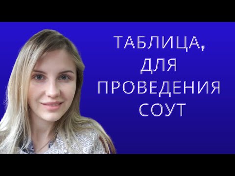 Видео: Заполнение Таблицы, для проведения СОУТ