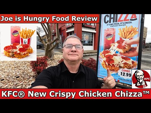 Видео: Обзор новой хрустящей куриной пиццы KFC® Chizza™ | Пицца с жареной курицей LTO | Джо голоден 🍗🧀🍕🍝