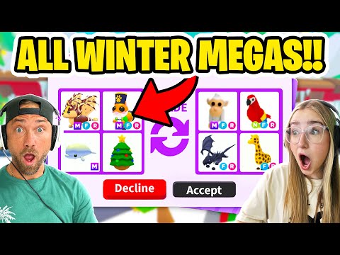 Видео: Мы торгуем ВСЕМИ НОВЫМИ ЗИМНИМИ МЕГАФОНАМИ в Adopt ME! Roblox!