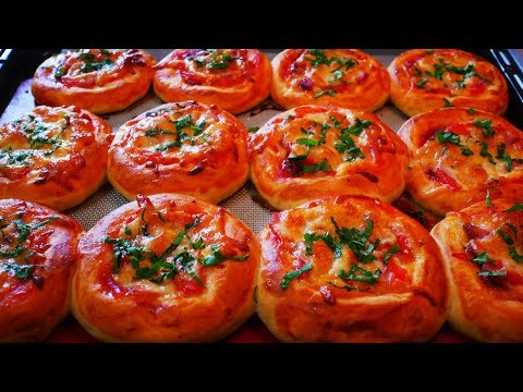 Видео: Мини пиццы БЫСТРО и ВКУСНО!!! Простой и быстрый рецепт дрожжевого теста
