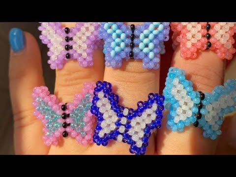 Видео: Бабочка из бисера. Объемная фигурка бабочки из бисера в технике крестик. #бисероплетение #бисер