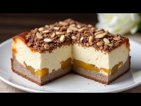 Видео: Овсянка, манго и йогурт! Мой любимый овсяный пирог за 15 минут! Никакого сахара!