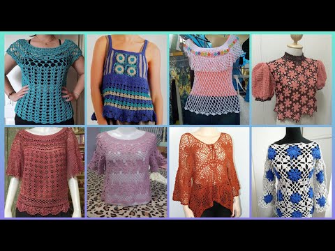 Видео: Самый красивый и стильный дизайн блузки с вязаным крючком топом #2025 пожалуйста