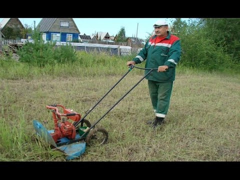 Видео: Газонокосилка  из бензопилы "Урал"