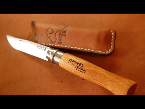 Видео: Salty dog. Opinel кожаный чехол. Leather case for knife.