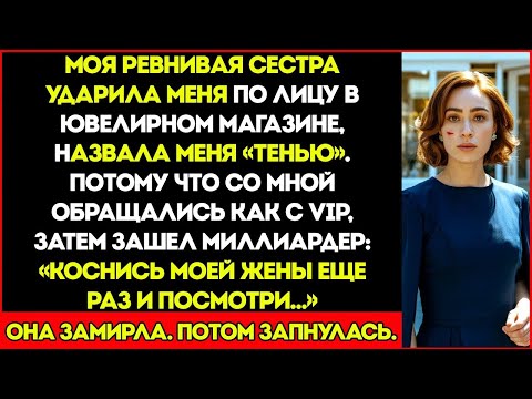 Видео: Моя Сестра Ударила Меня В Ювелирном Магазине, И Тогда Миллиардер Сказал Ещё Раз Коснись Моей Жен