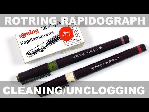Видео: Очистка/прочистка Rotring Rapidograph