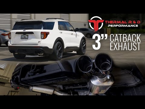 Видео: УСТАНОВКА И ЗВУКОВЫЕ КЛИПЫ - Тепловая R&D 3-дюймовая система Catback для Explorer ST 2020+