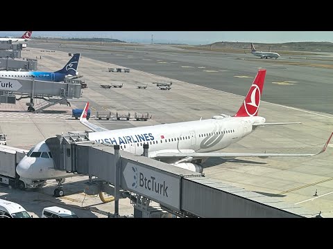 Видео: Перелет Анталья-Стамбул на A-321 Turkish Airlines