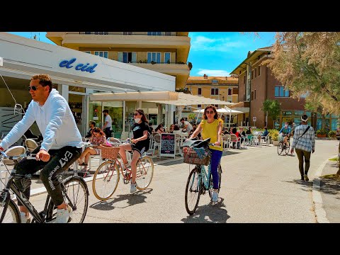 Видео: Спокойный курорт Пезаро. Набережная. ИТАЛИЯ. Прогулка по городу