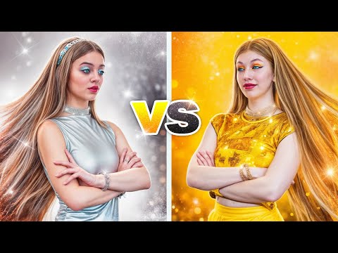 Видео: Золотая Девушка VS Серебряная Девушка! Как Стать Популярной Девушкой в Школе?