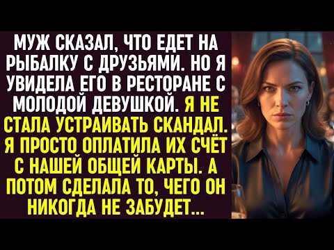 Видео: Муж сказал, что на рыбалке. Увидев его с другой, я просто оплатила их счёт нашей общей картой.