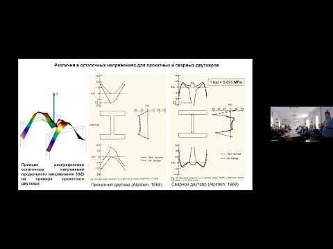 Видео: Конин Д.В. Остаточные напряжения в прокатных и сварных двутаврах и их влияние на устойчивость