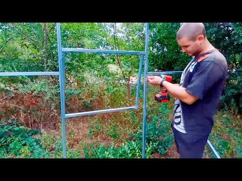 Видео: Сборка каркаса теплицы из квадратной оцинкованной трубы. Инструкция сборки теплиц "Веган" и "Титан"