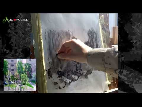 Видео: Методы системы Чистяков | Как нарисовать городской пейзаж углем