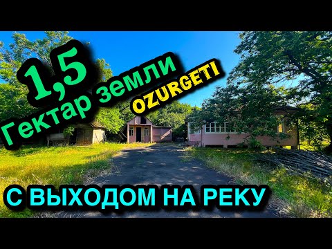 Видео: Продается домик с участком 1,5Га с выходом на реку! Озургети, Гурианта.