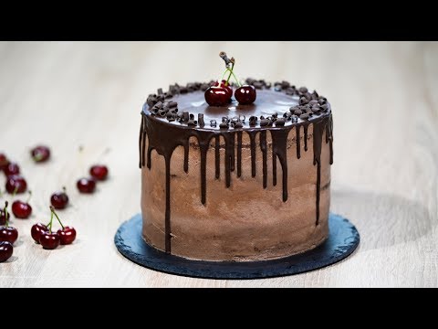 Видео: Шоколадный торт с вишней