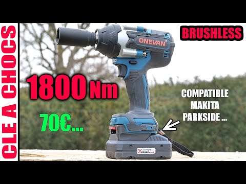 Видео: ONEVAN Аккумуляторный ударный гайковерт BRUSHLESS 1800Nm ALIEXPRESS 20V cordless impact wrench