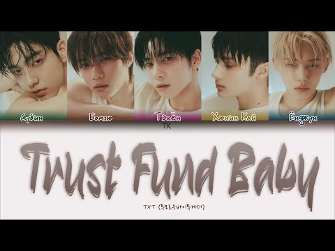 Видео: TXT – Trust Fund Baby [ПЕРЕВОД НА РУССКИЙ/КИРИЛЛИЗАЦИЯ Color Coded Lyrics]