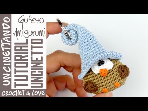 Видео: Как сделать брелок амигуруми сова (субтитры на английском и испанском языках)
