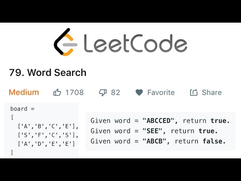 Видео: Объяснение решения LeetCode для поиска слов — Java