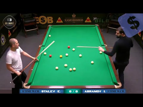 Видео: Реванш! Коммерция(2025), Абрамов--Сталев. Бильярд (моск. пирамида с красными шарами). Billiards.