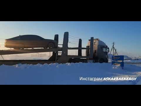 Видео: Сильные морозы,  закрыты трассы. Поехал в рейс на камазе.