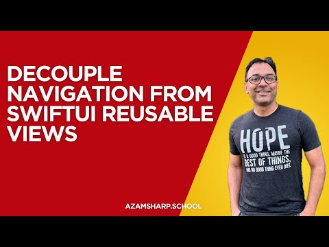 Видео: Отделите навигацию от повторно используемых представлений SwiftUI