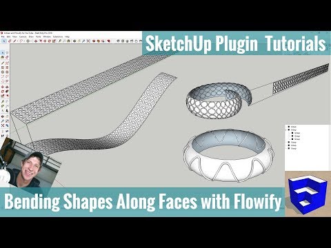 Видео: Изгиб фигур вдоль граней с помощью Flowify для SketchUp — примеры