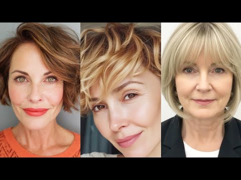 Видео: Стрижка для женщин 50+, 60+ и 70+ — женская стрижка