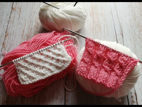 Видео: №163 Узор спицами "ЖУЧКИ" и "ЗВЕЗДОЧКИ" / Узор в копилку спицами #вязание #молодой_блогер