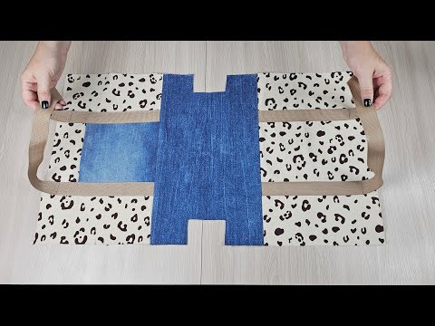 Видео: 🐆 Шьём модную сумку с леопардовым принтом и остатками старых джинсов  за 1 вечер!